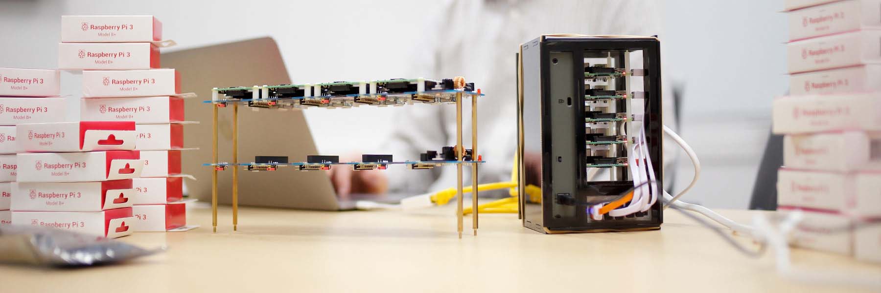 A close-up of Raspberry Pi computer hardware